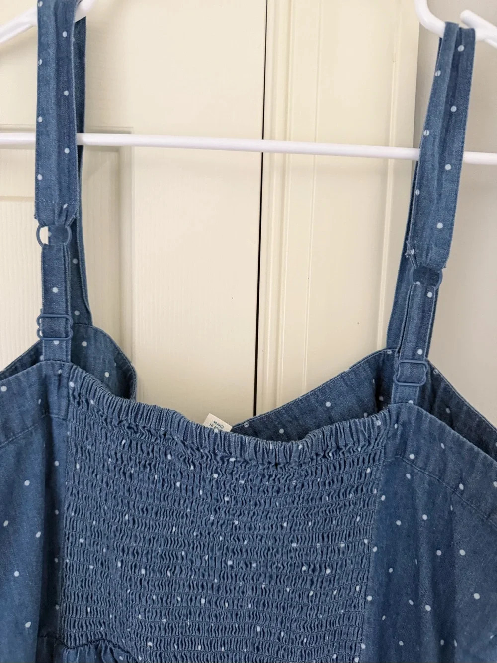 Market & Spruce Blue Polka-Dot Button-Front Midi Dress - Picture 6 of 9